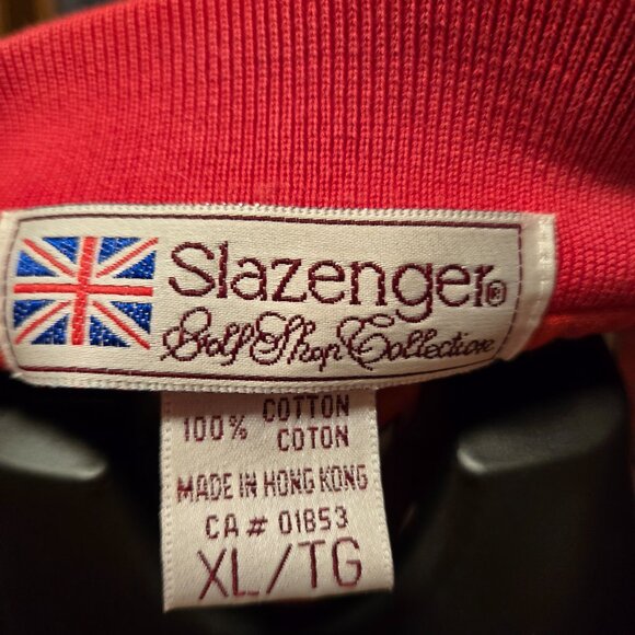 Mint Condition Vintage Slazenger 100% Cotton 90's Print Golf Shirt - Picture 2 of 4
